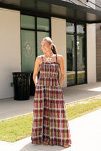 Candace Plaid Maxi Dress