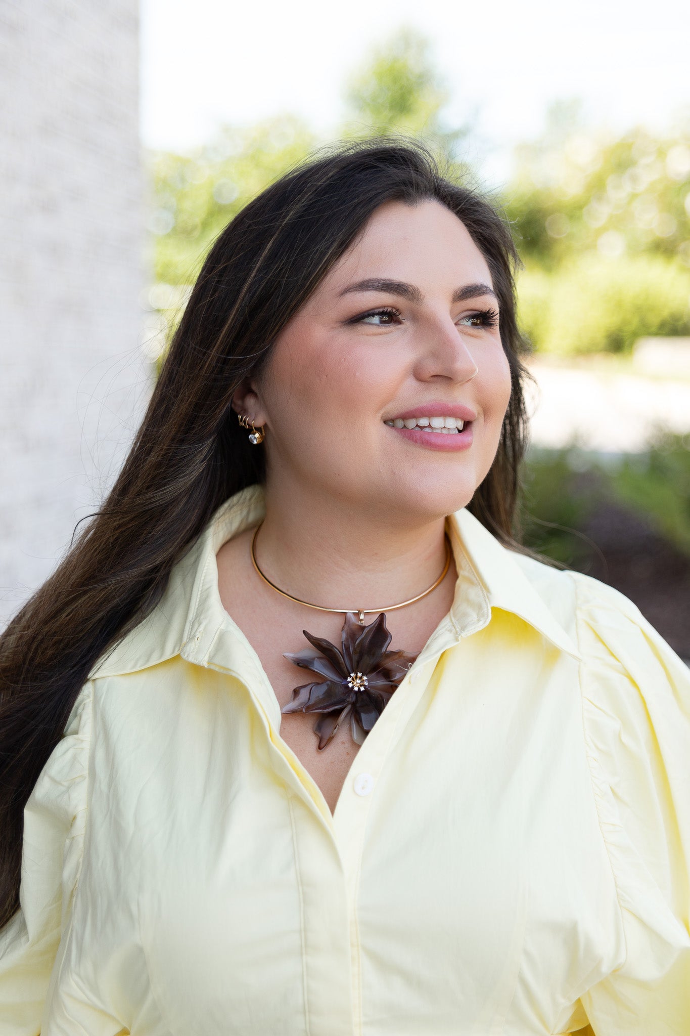 Pave Flower Wire Choker