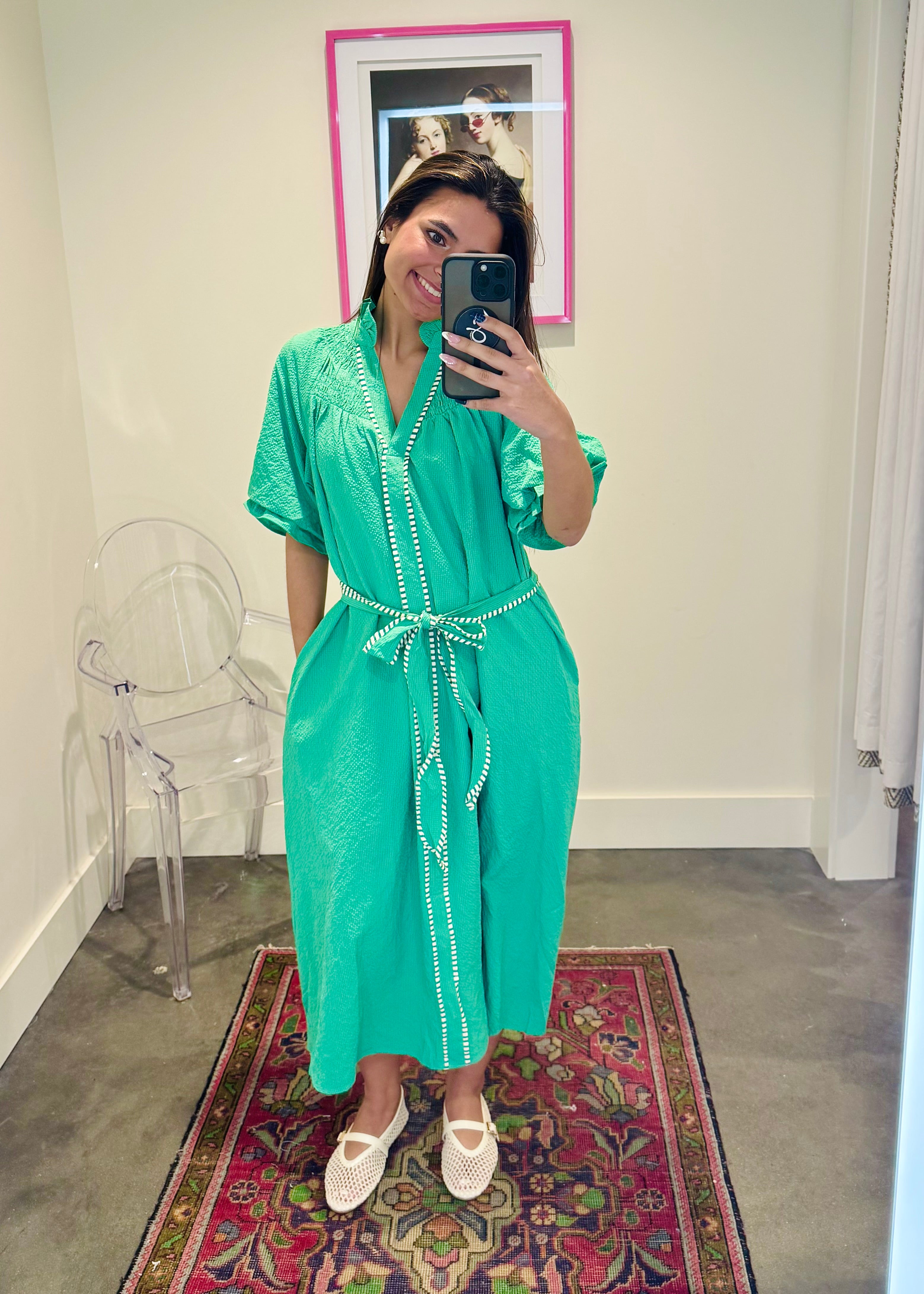 Ava Tie Waist Midi Dress