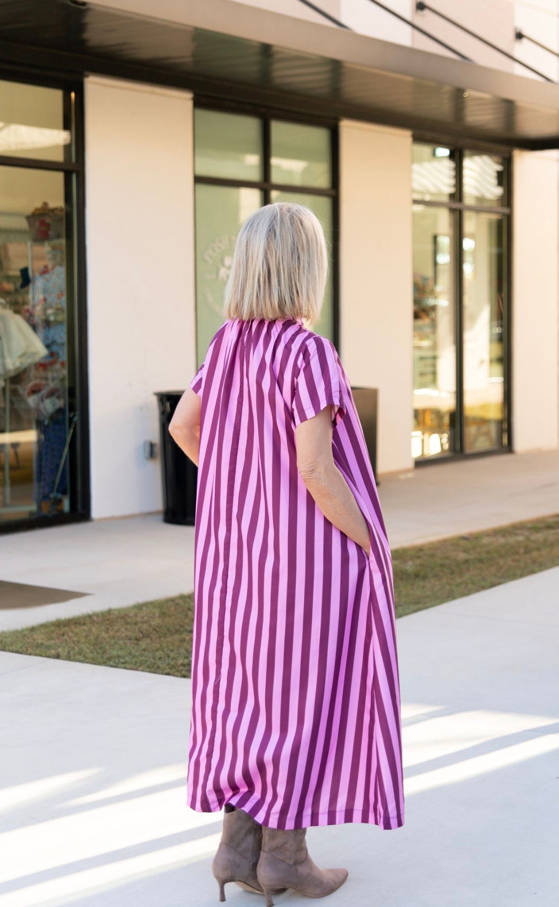 Mila Striped Midi Dress