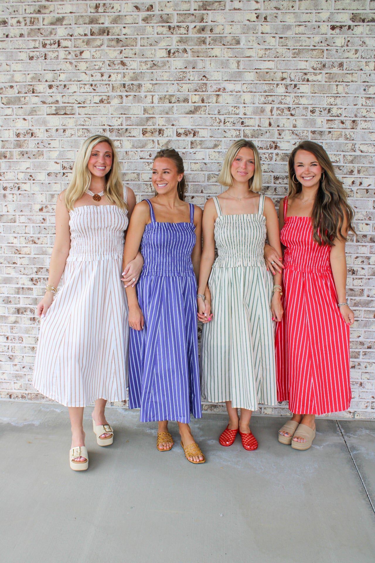 Lauren Striped Midi Dress