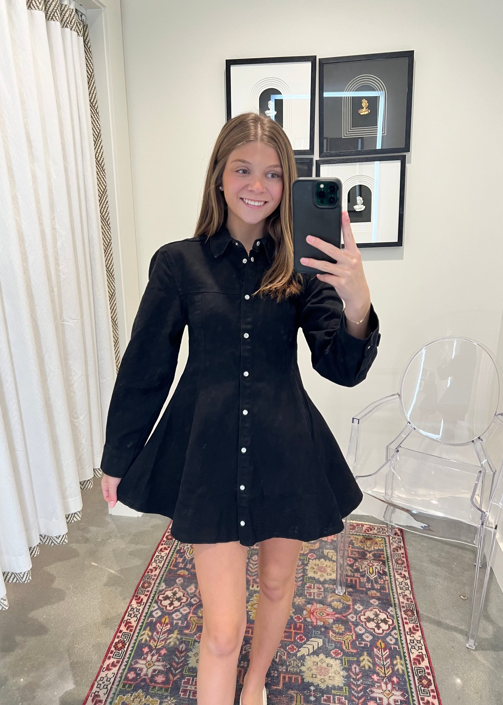 bdg clara frock mini dress Clara Button-Front Mini Dress – The Swank Company