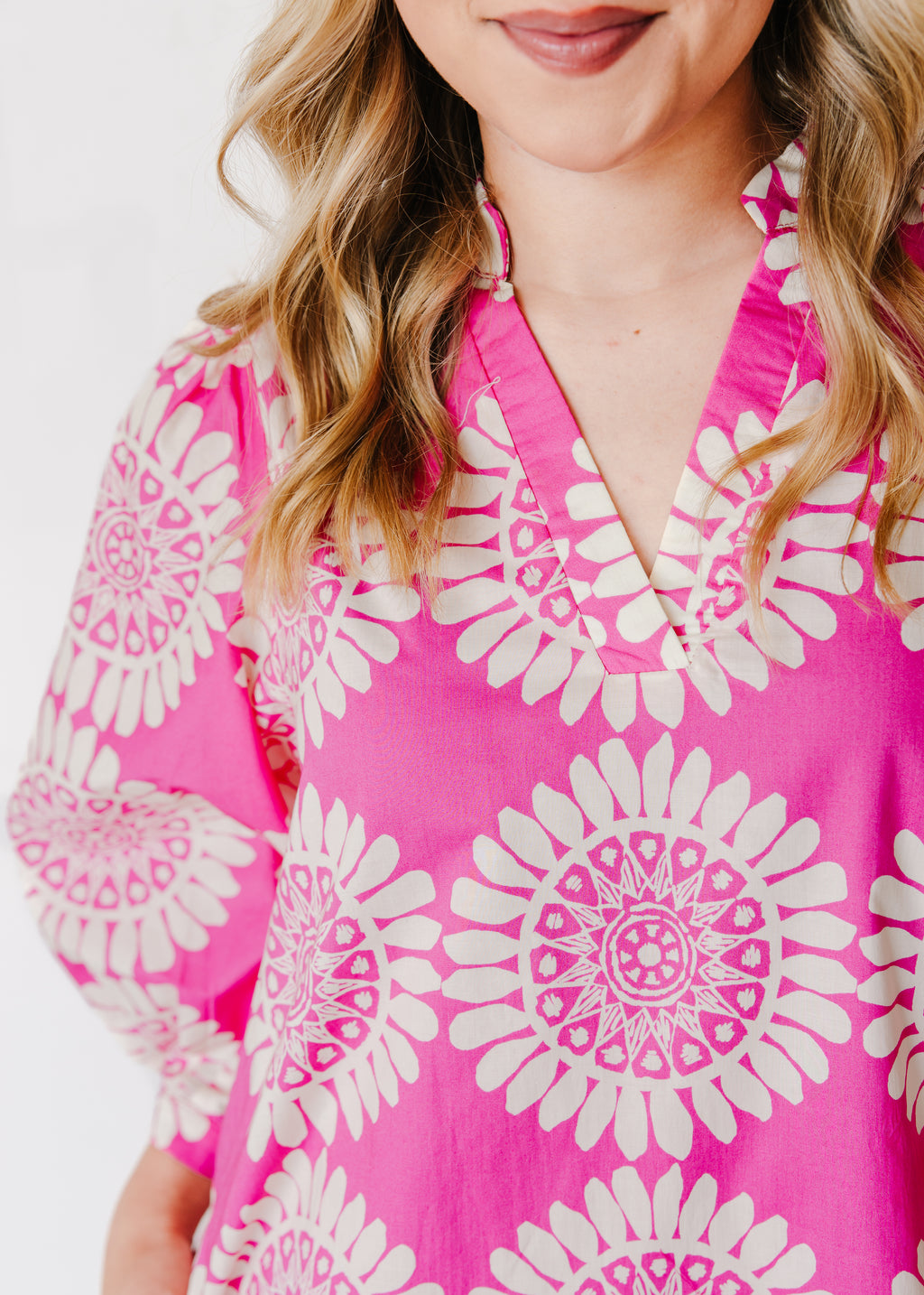 Elowen Medallion Puff Sleeve Dress