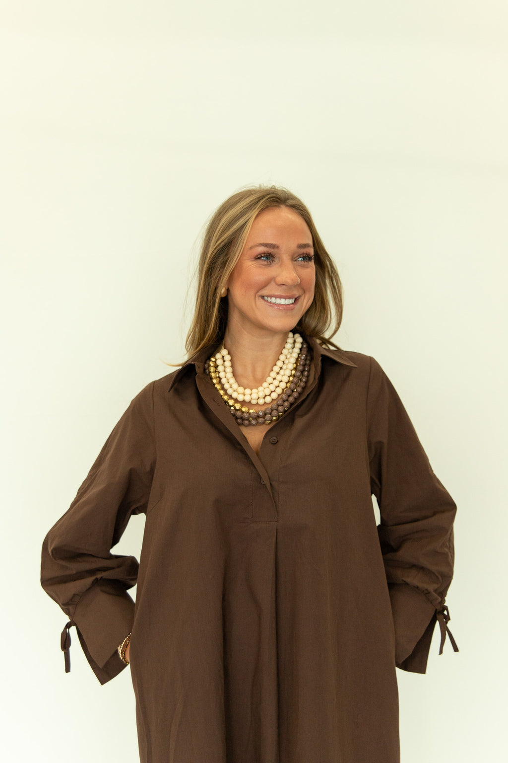 Talia Tie Sleeve Dress