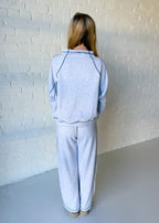 Reverse Stitched Details Pullover