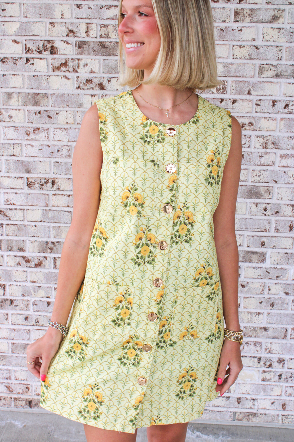 Hannah Floral Sleeveless Mini Dress