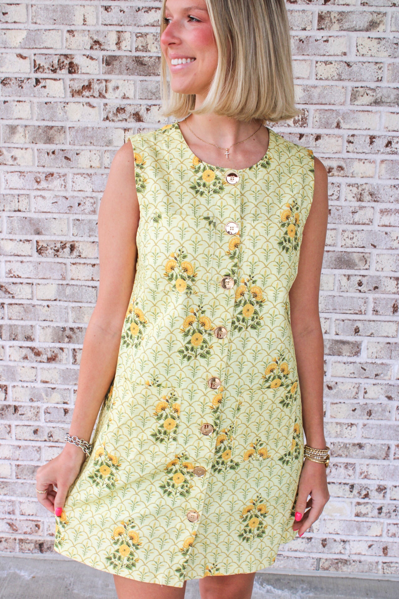 Hannah Floral Sleeveless Mini Dress