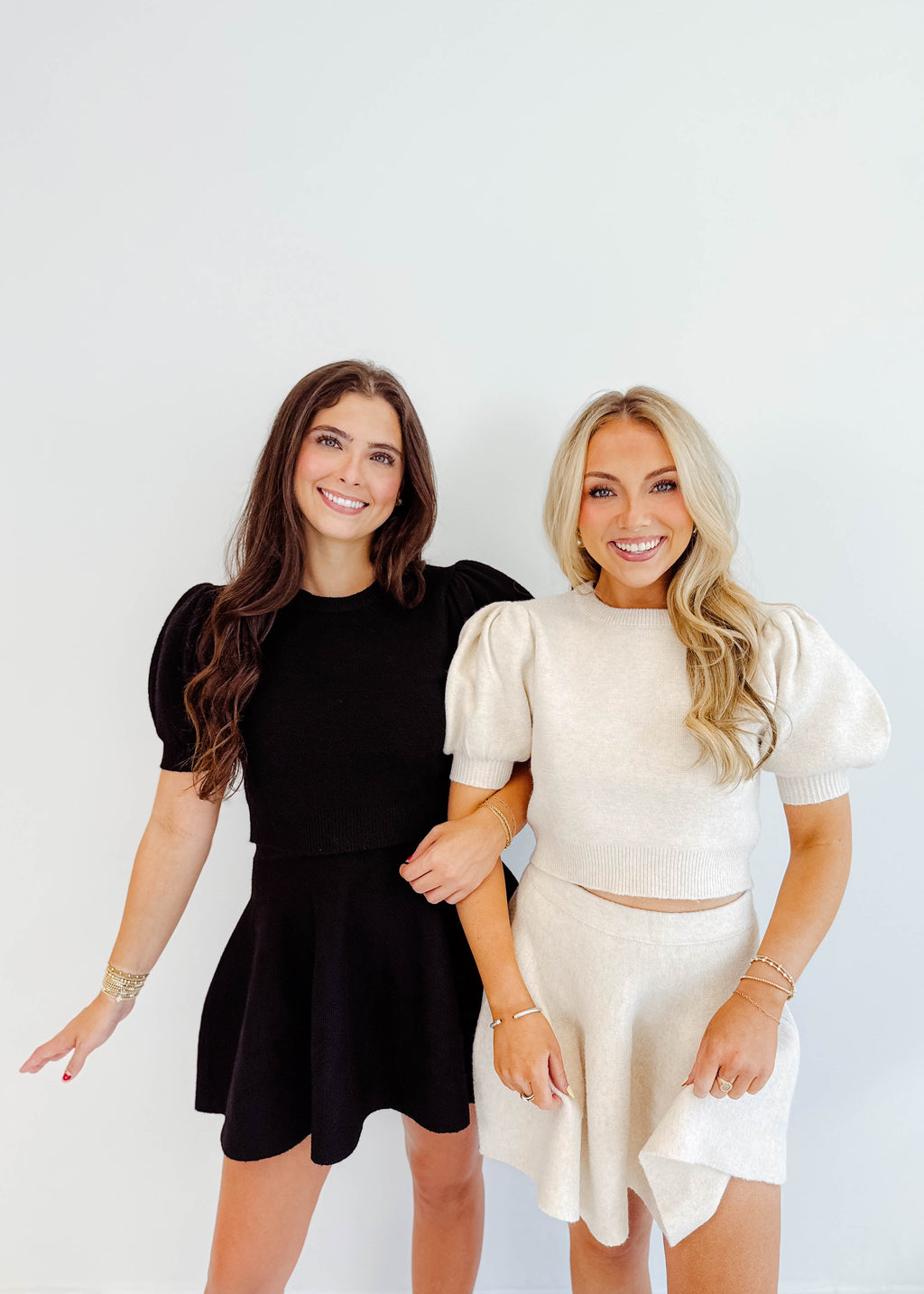 Chloe Puff-Sleeve Knit Set