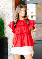 Aurora Ruffle Sleeve Top