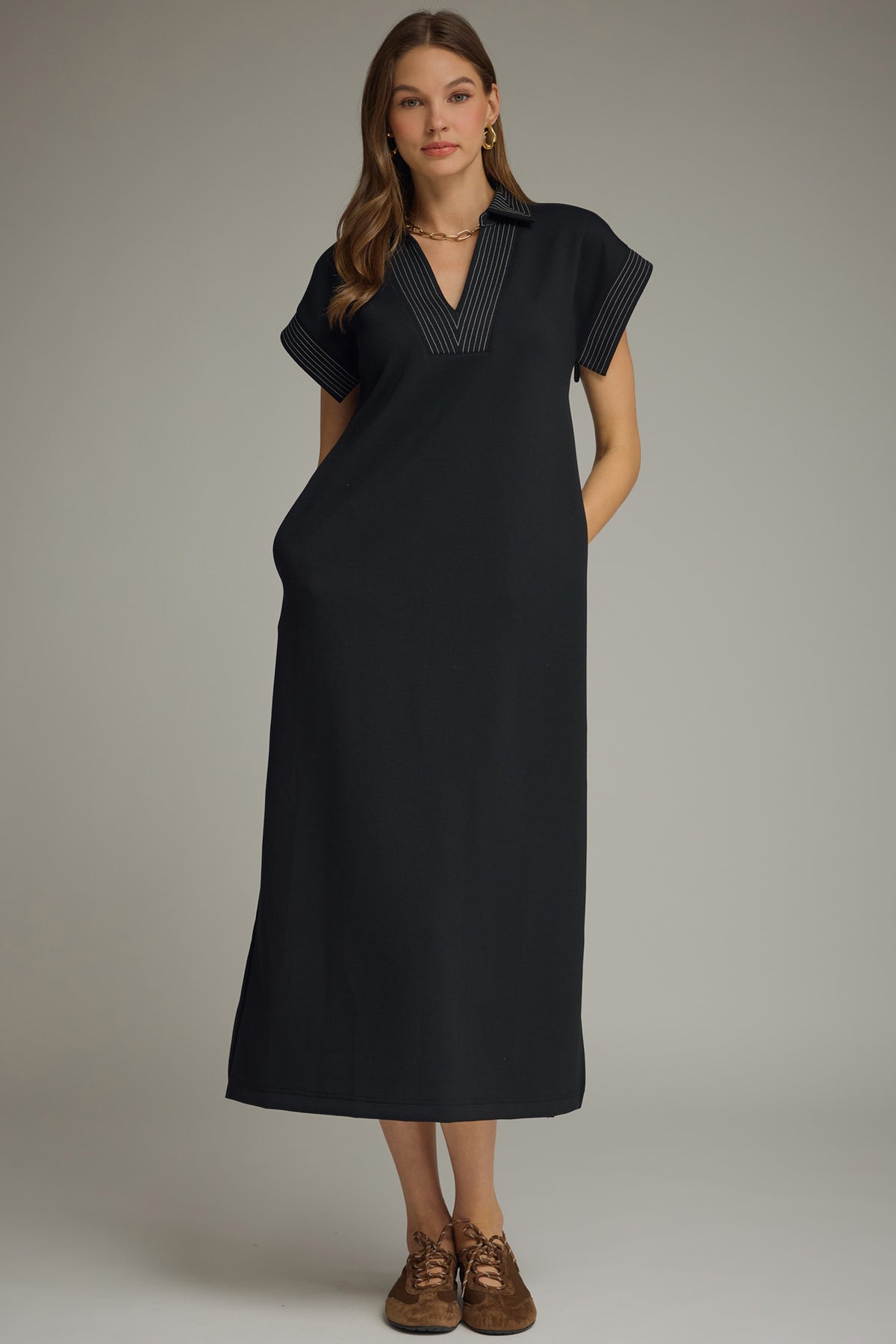 Callie Collared Midi Dress