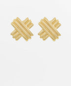 Bar Textured Crisscross Earrings