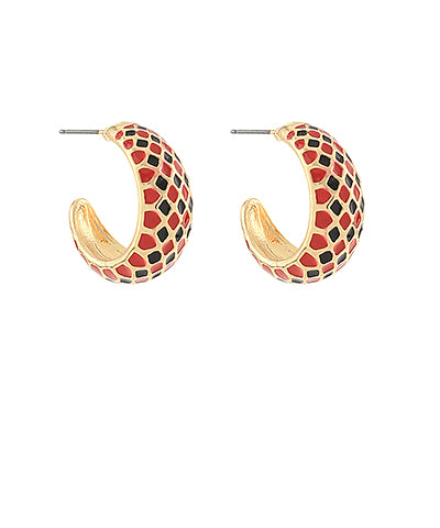 Gameday Football Hoop Earrings