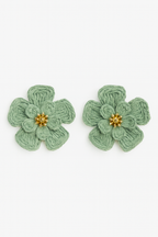 Serena Raffia Flower Earrings