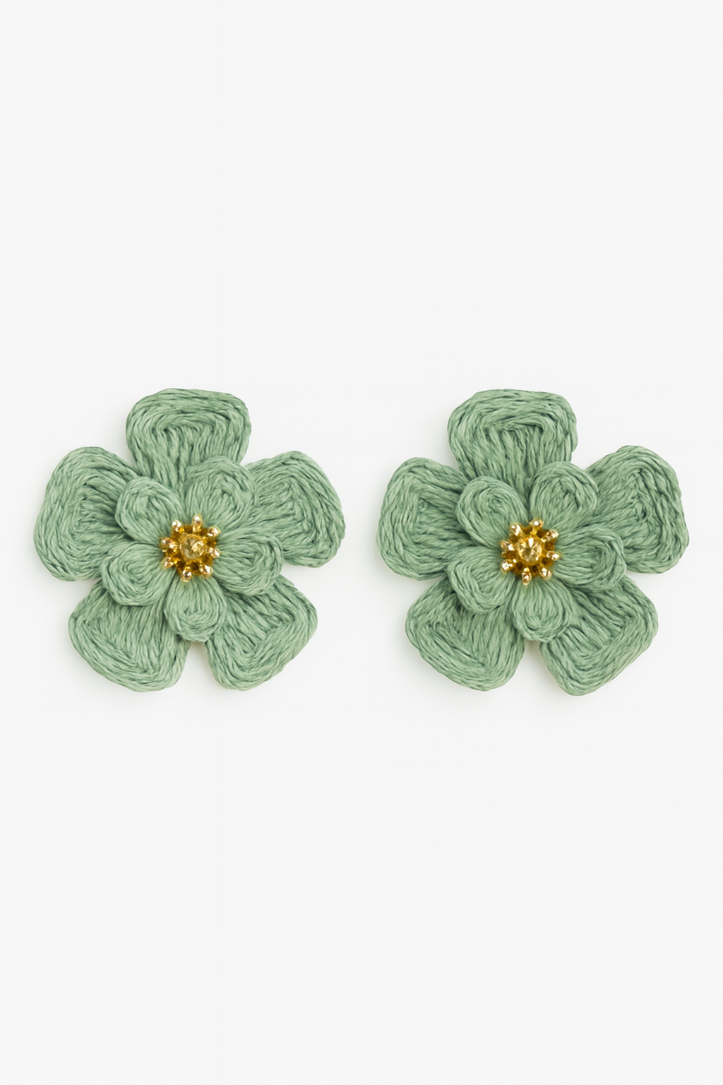 Serena Raffia Flower Earrings