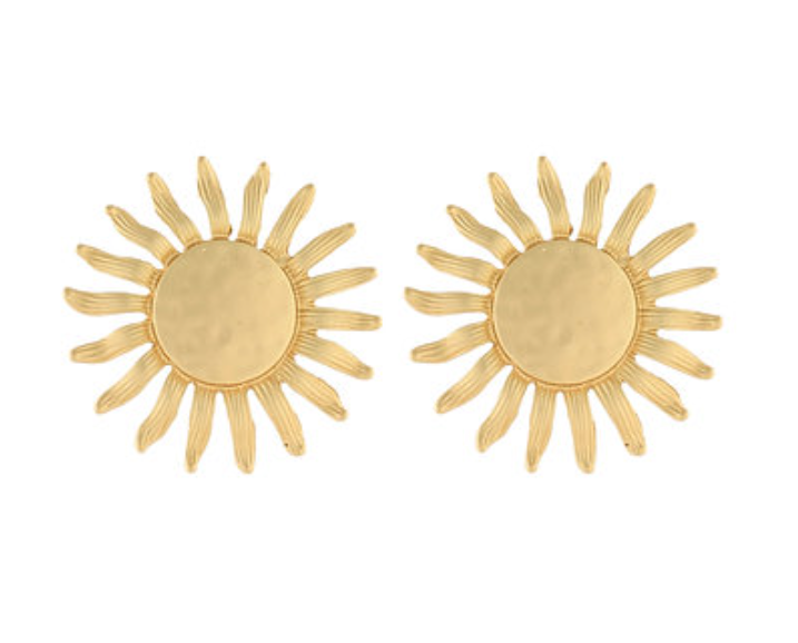 Textured Sunburst Earrings