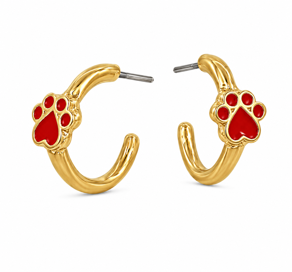 GAMEDAY Accented Paw Hoops