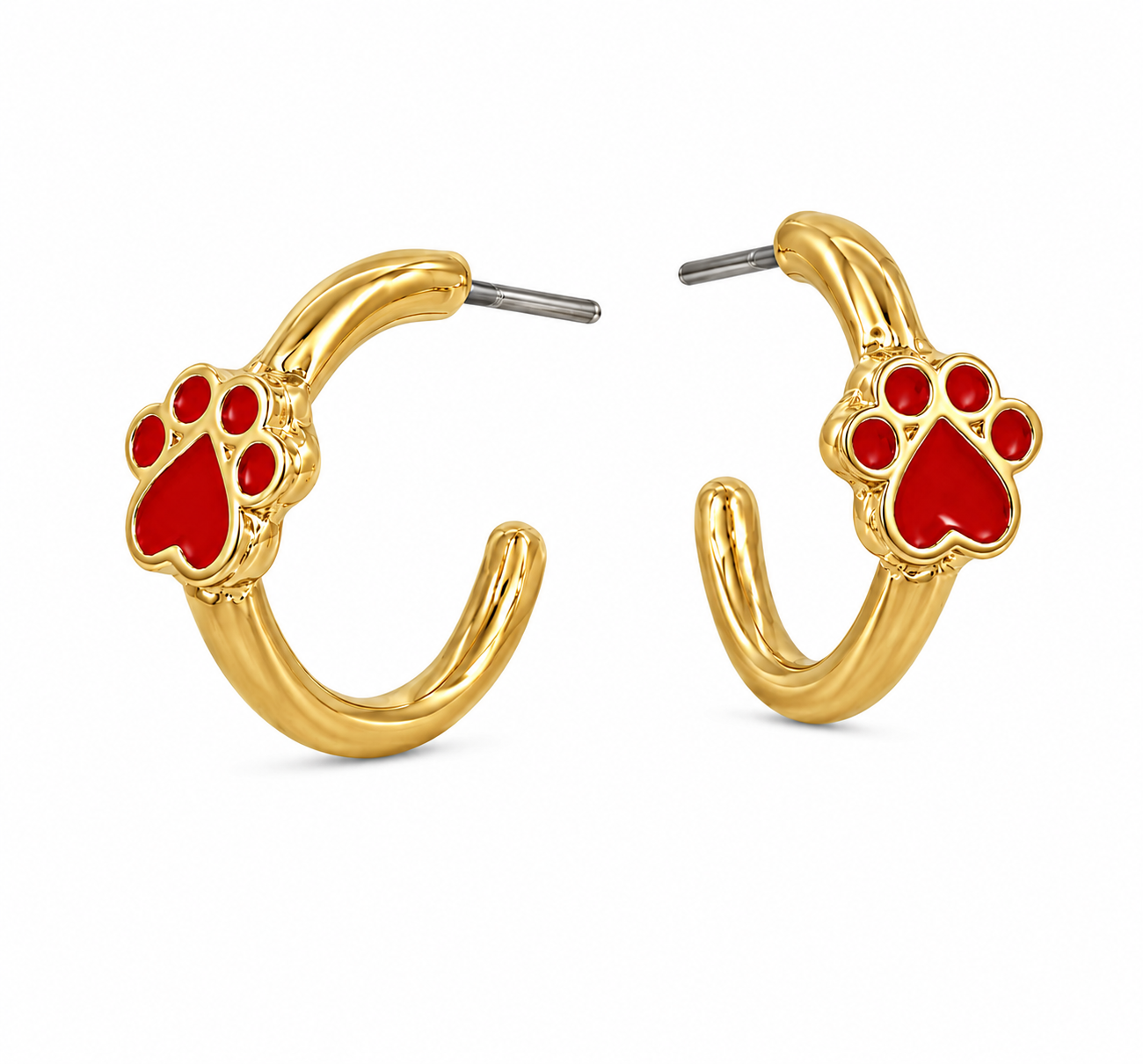 GAMEDAY Accented Paw Hoops