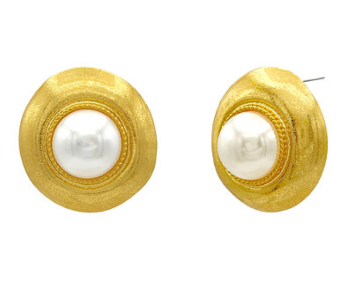 Round w/Pearl Earrings