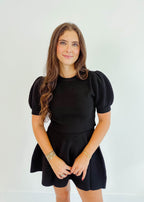 Chloe Puff-Sleeve Knit Set