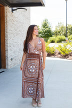 Sundown Bandana Fringe Wrap Dress
