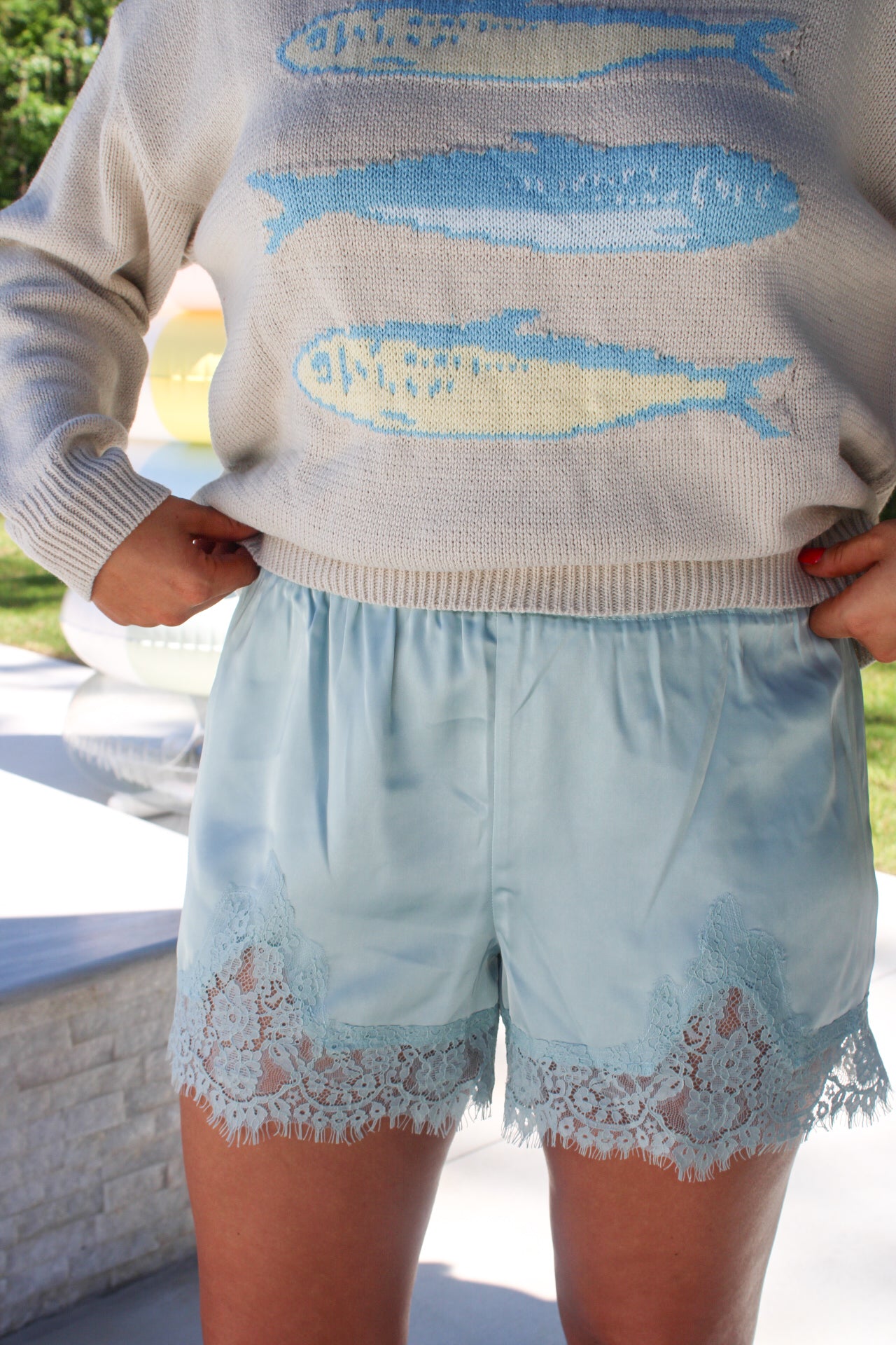 Christine Lace Trim Shorts