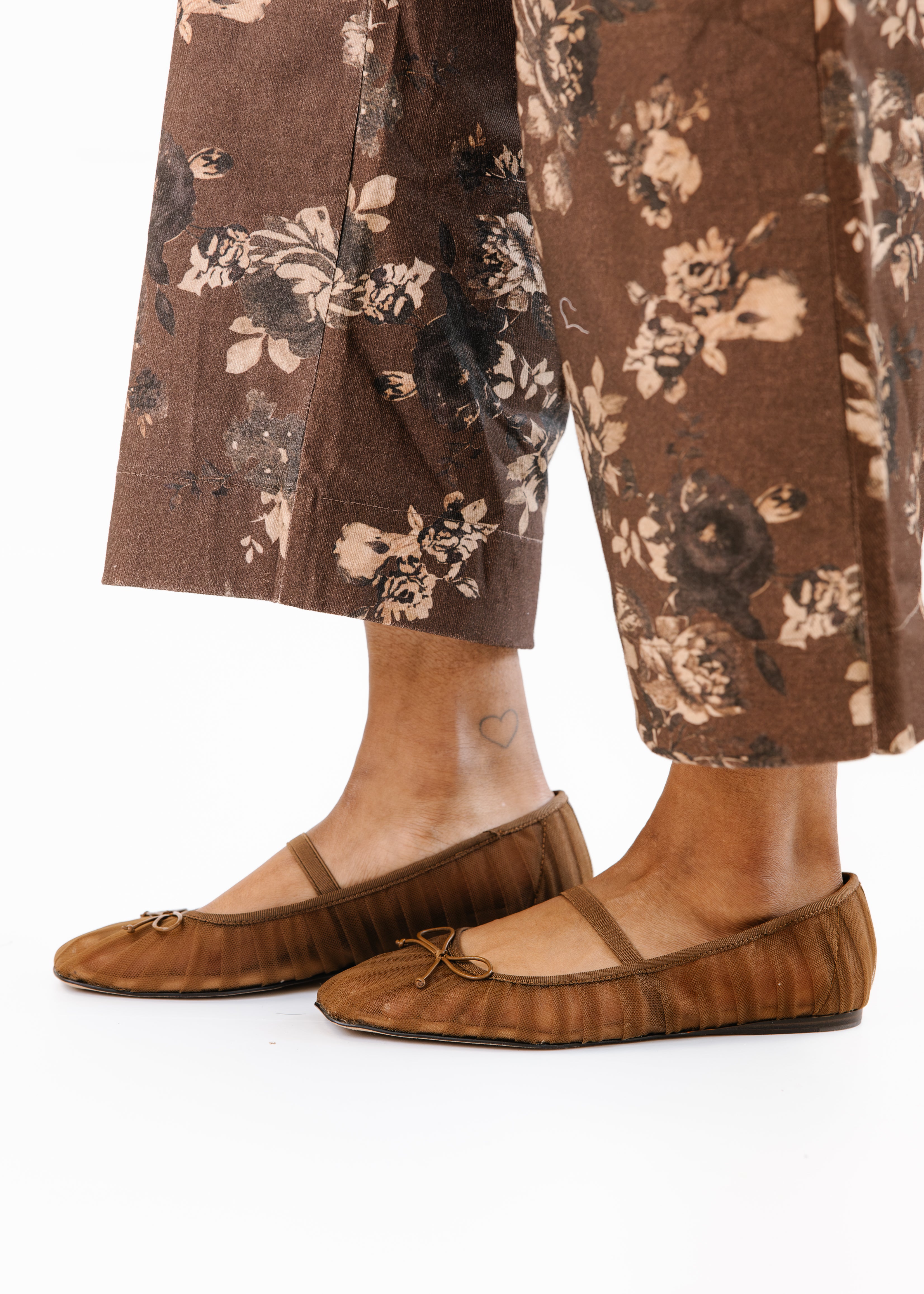 Raeven Ballet Flats Mid Brown Tulle