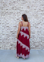 Gianna Lace Trim Midi Dress