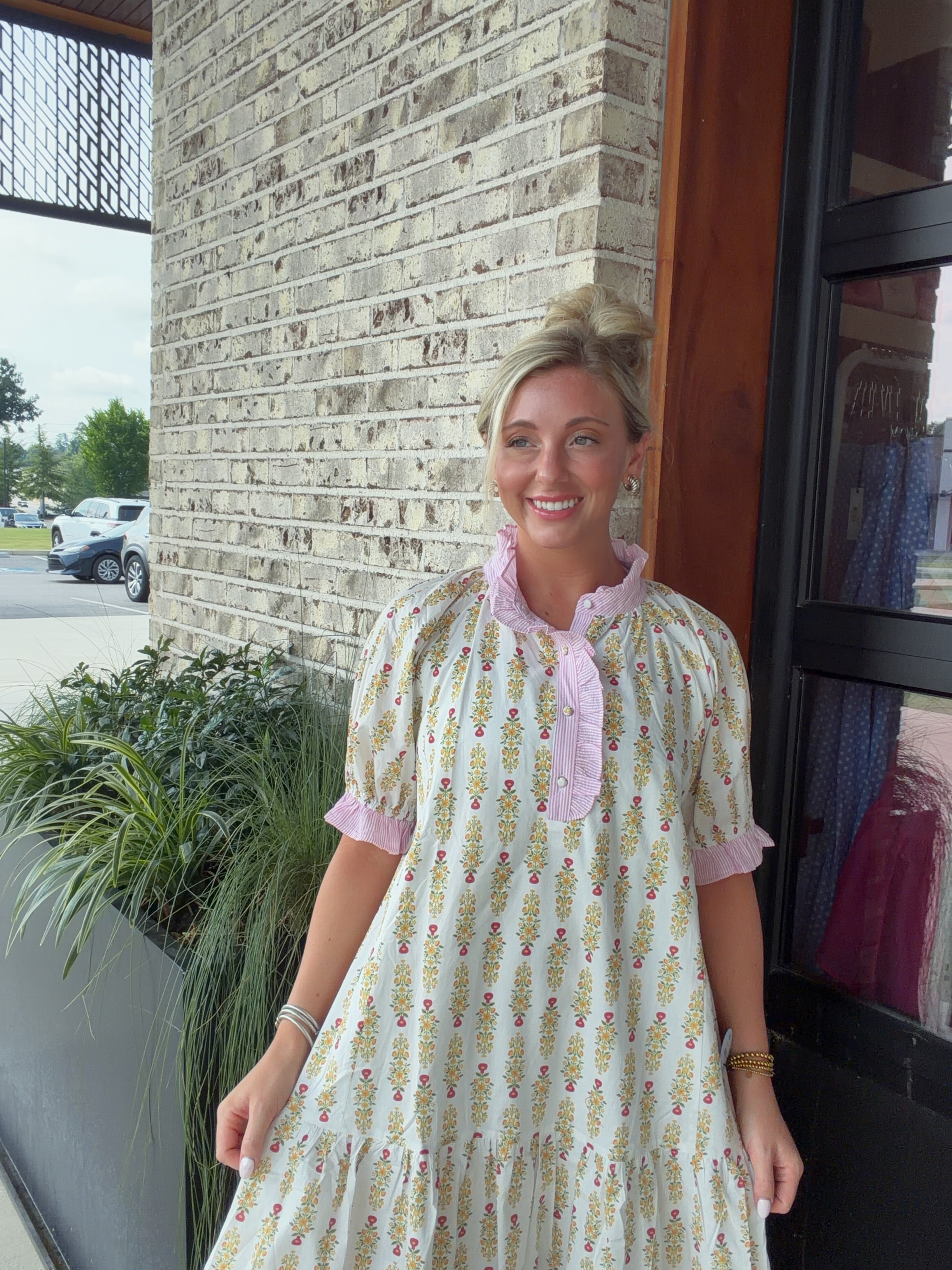 Clara Floral Puff Sleeve Dress