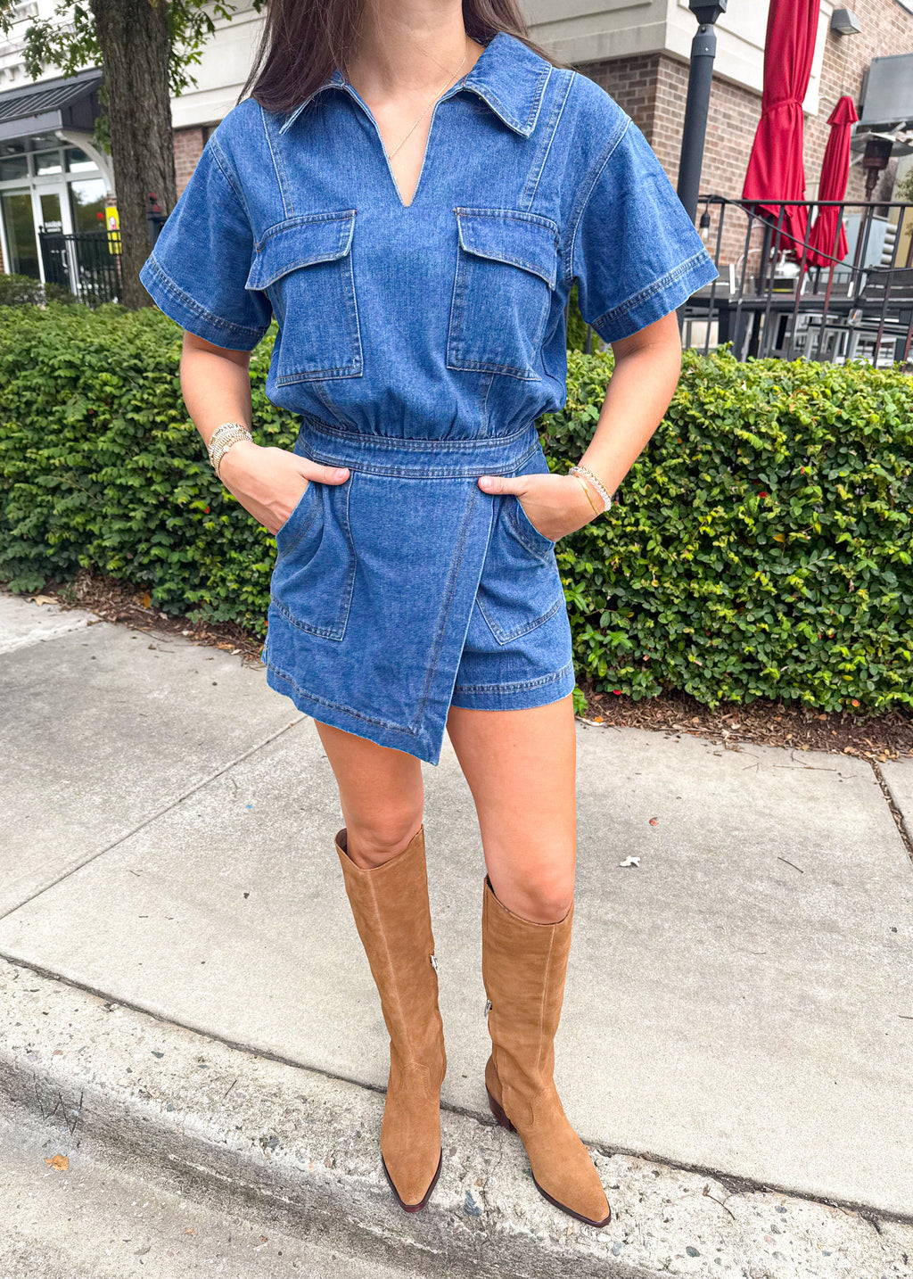 Alice Denim Romper
