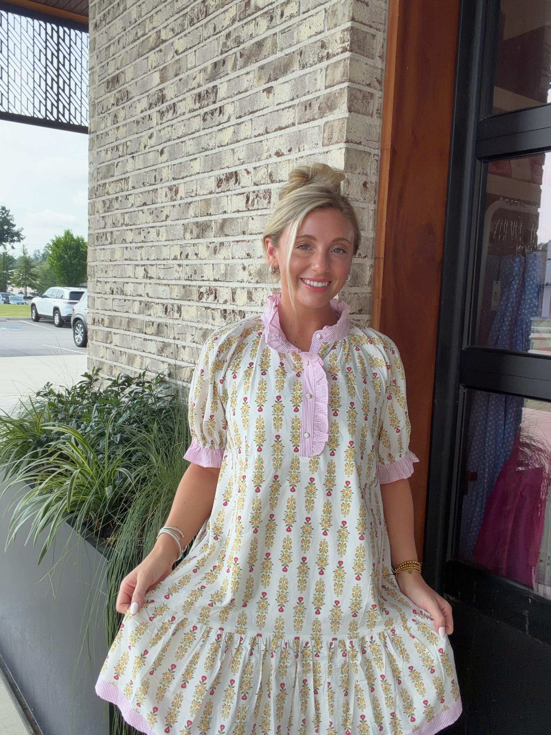 Clara Floral Puff Sleeve Dress