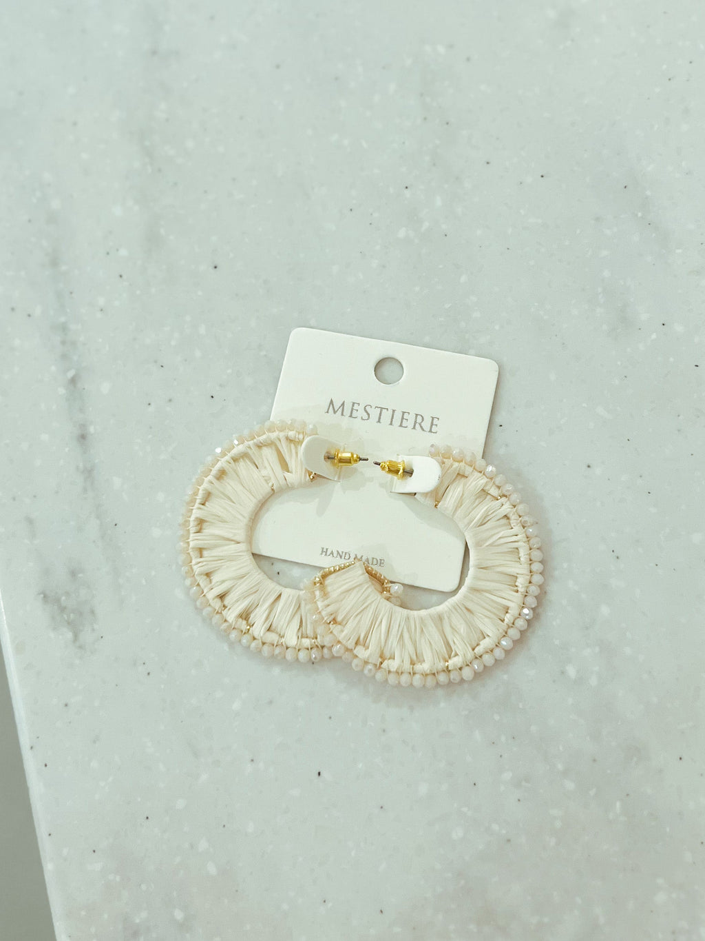 Bella Beaded Raffia Earrings