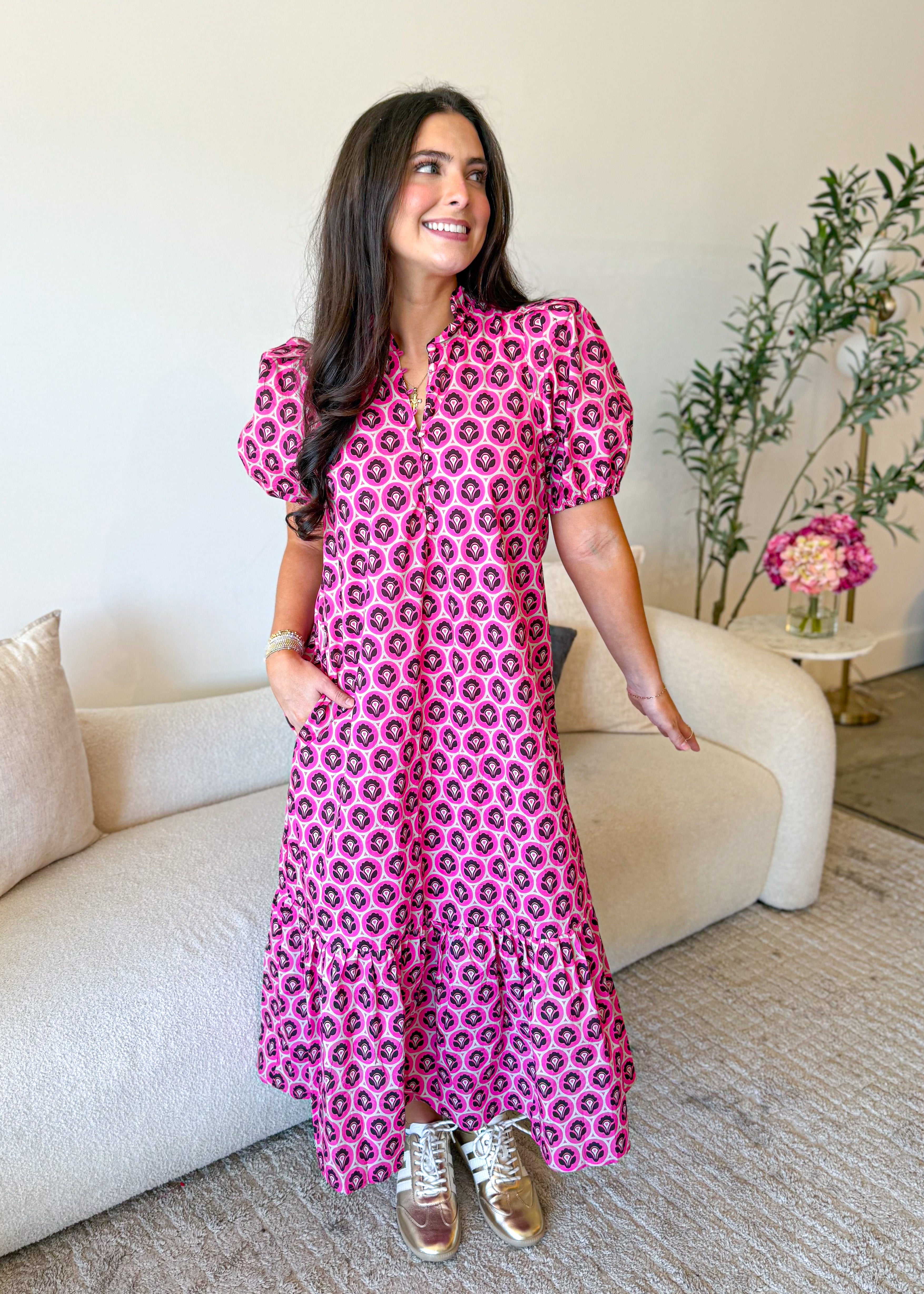 Josie Puff Sleeve Midi Dress