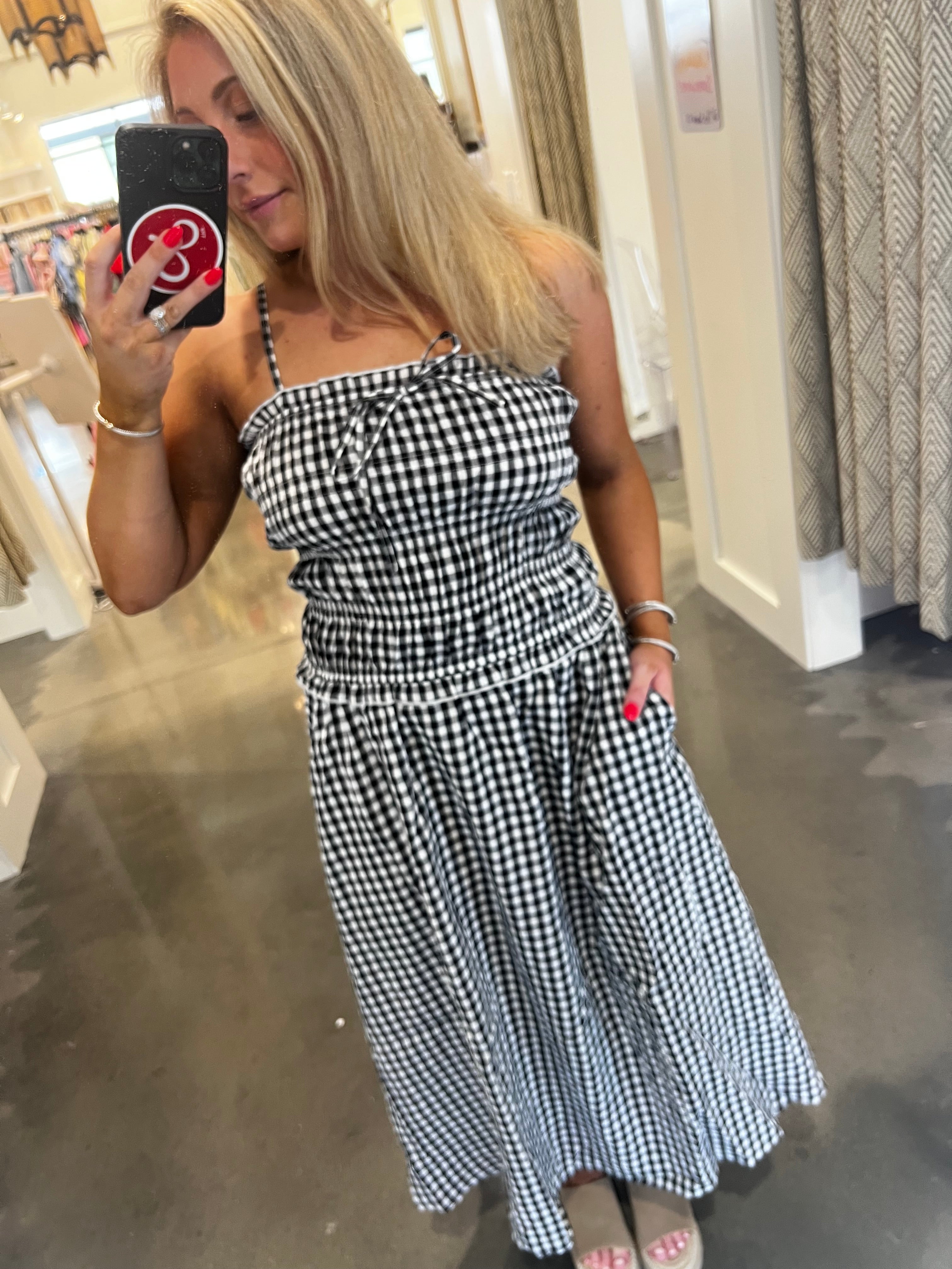 Ella Gingham Maxi Dress