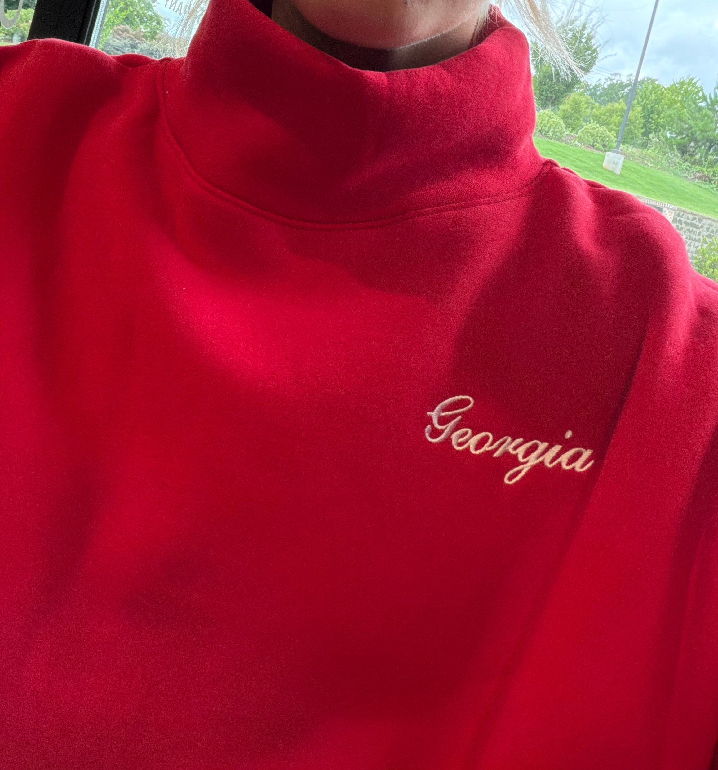 Georgia Rolled Mock Neck Sweatshirt