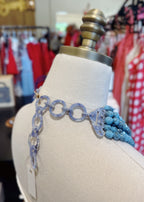 7 Layered Faceted Stone Necklace