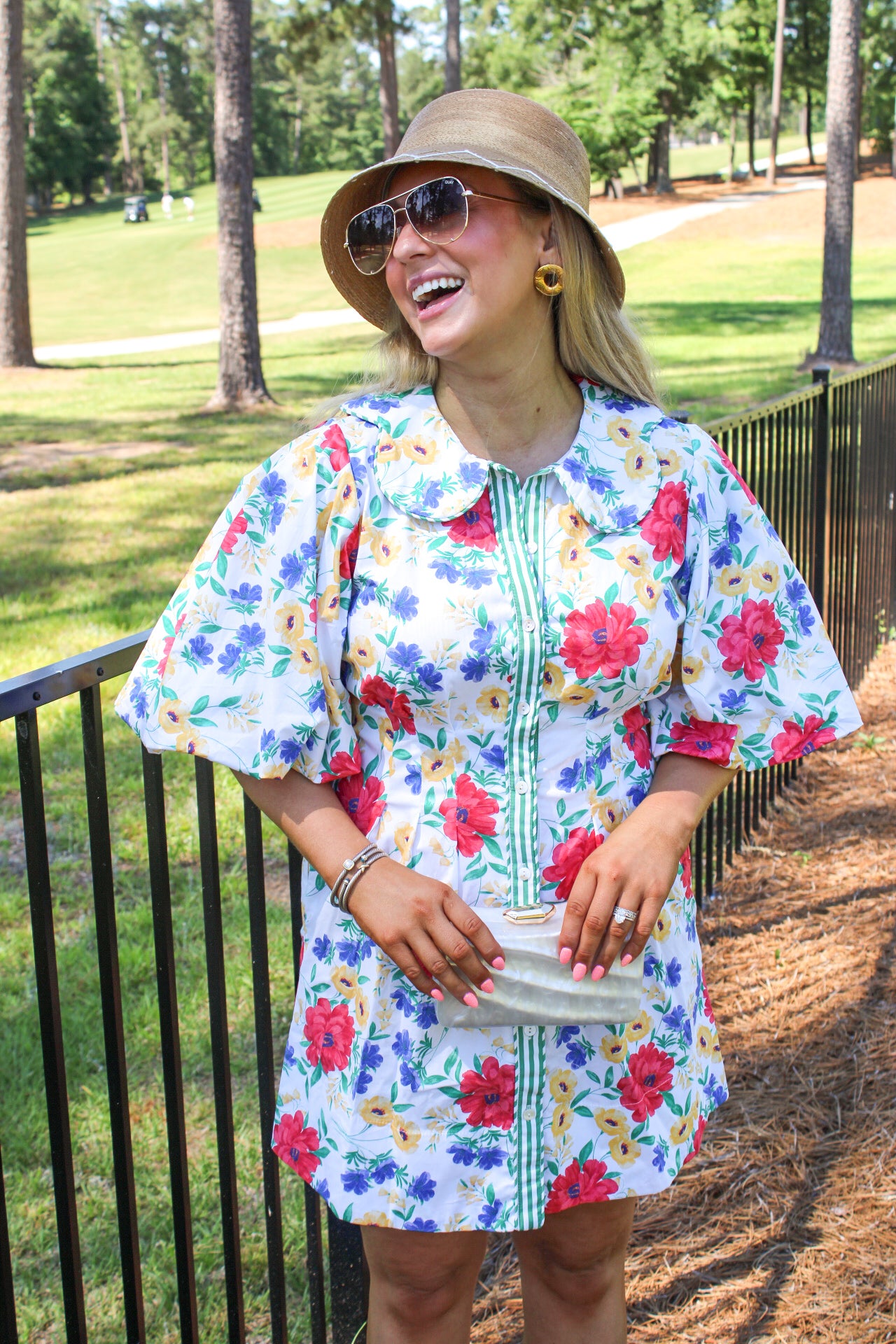 Flora Embroidered Mini Dress