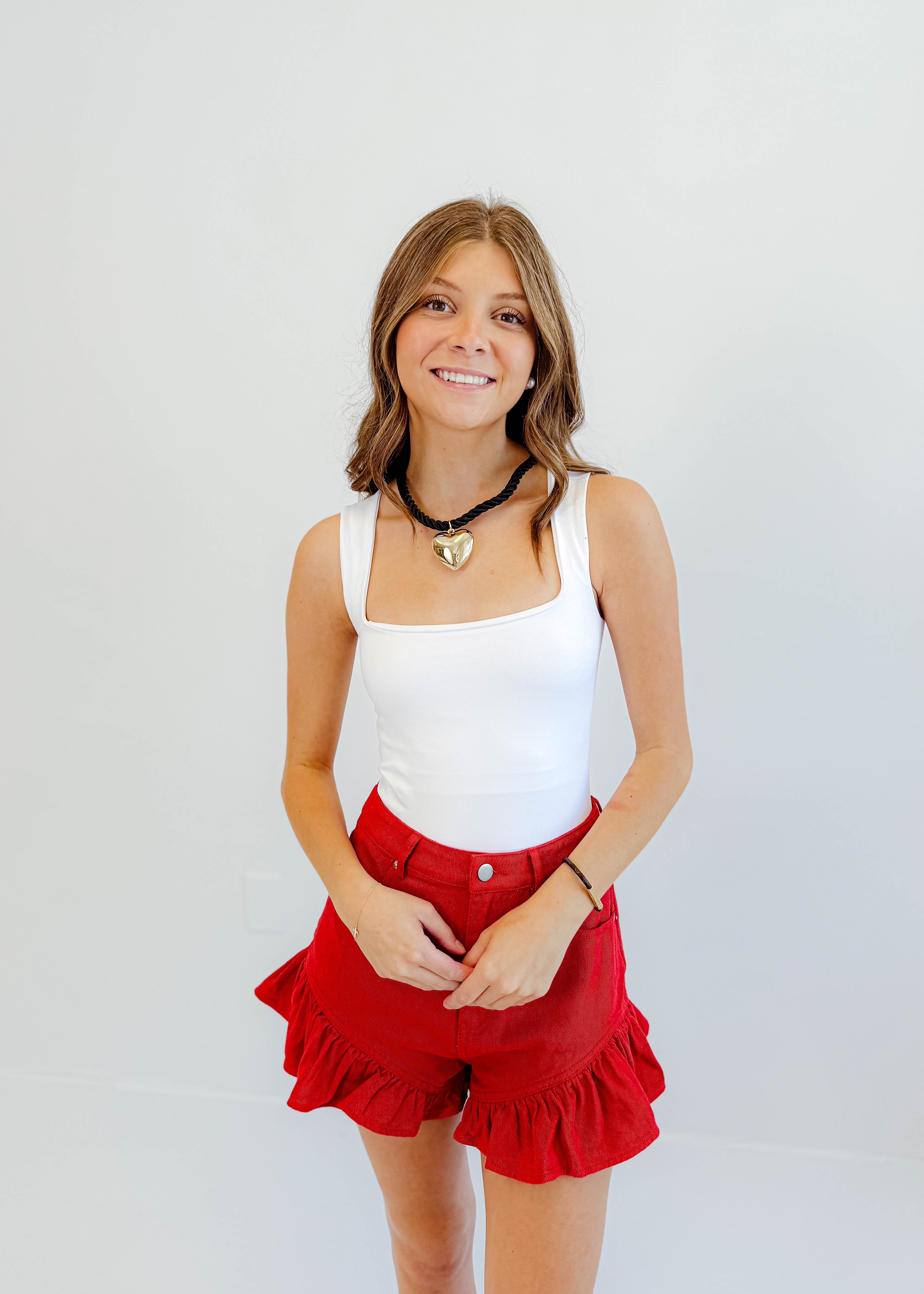 Hazel Ruffle Hem Shorts