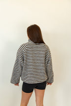Ziva Striped Fleece Pullover