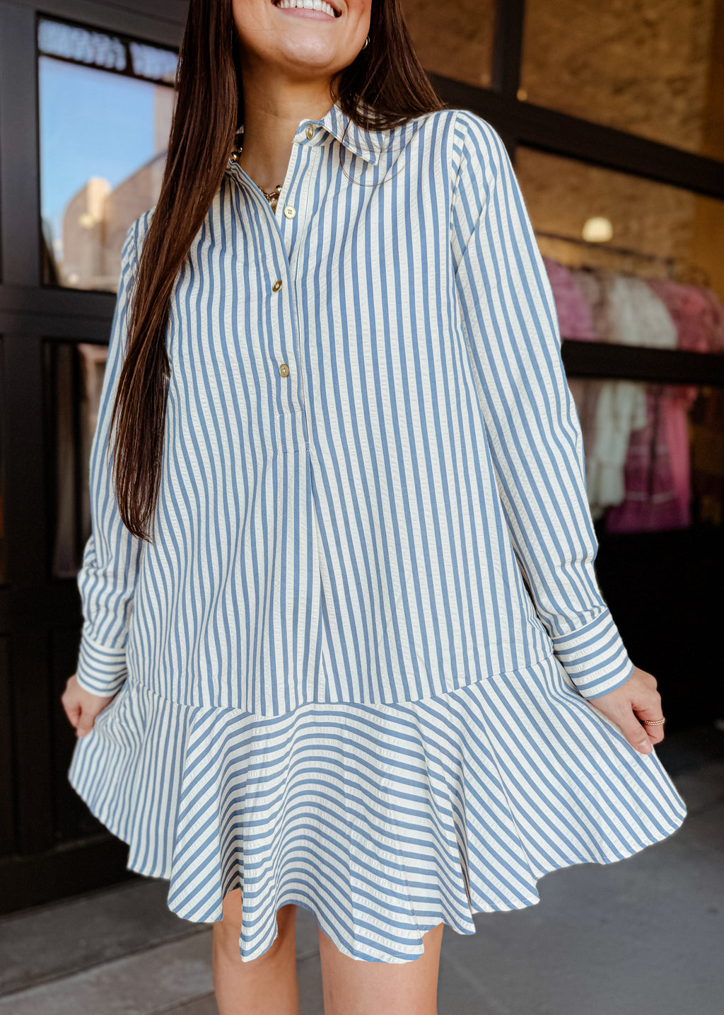 Lacey Long Sleeves Mini Dress