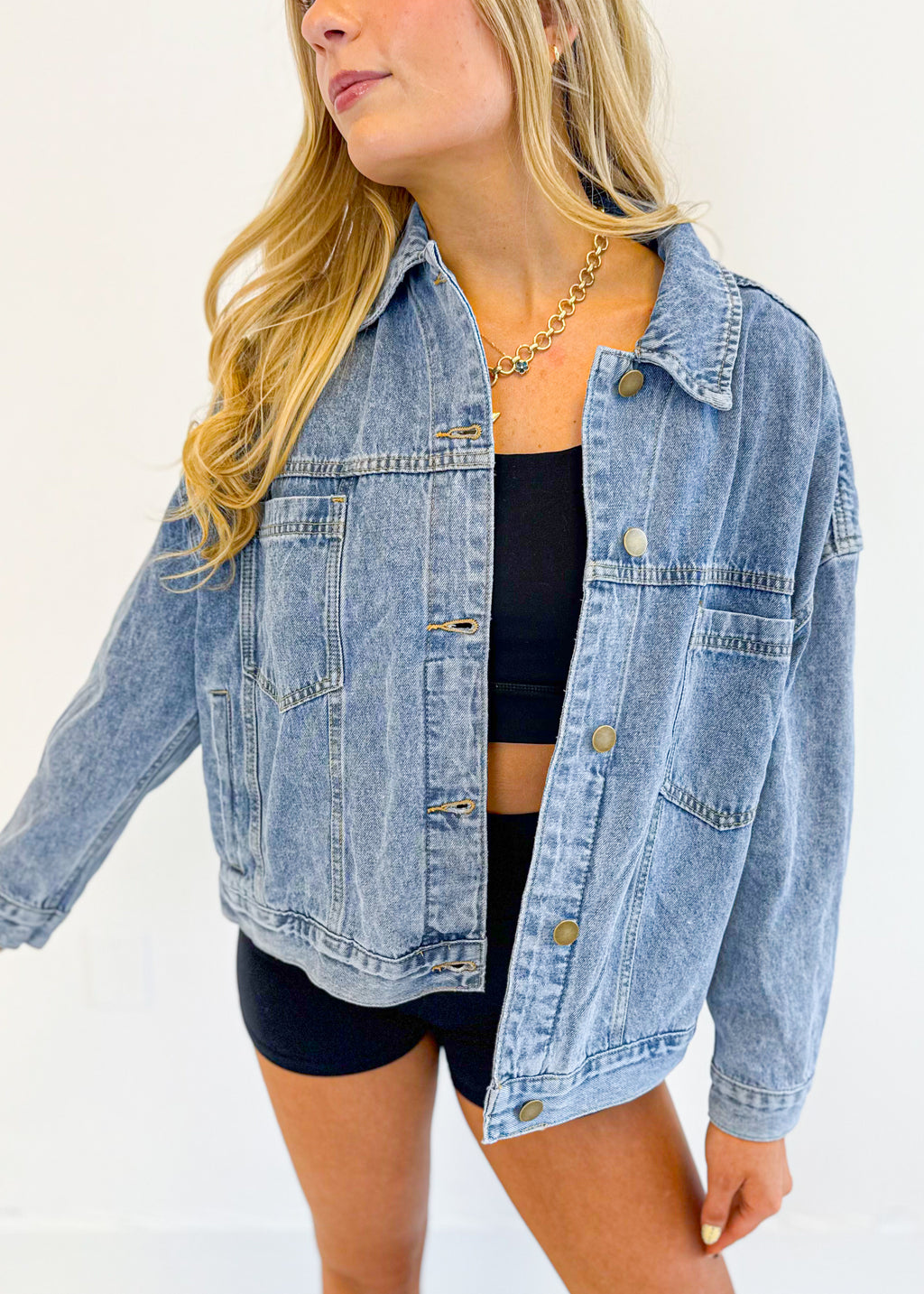 Boxy Denim Trucker Jacket