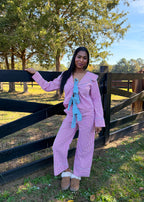 Gingham Bow Pajama Set