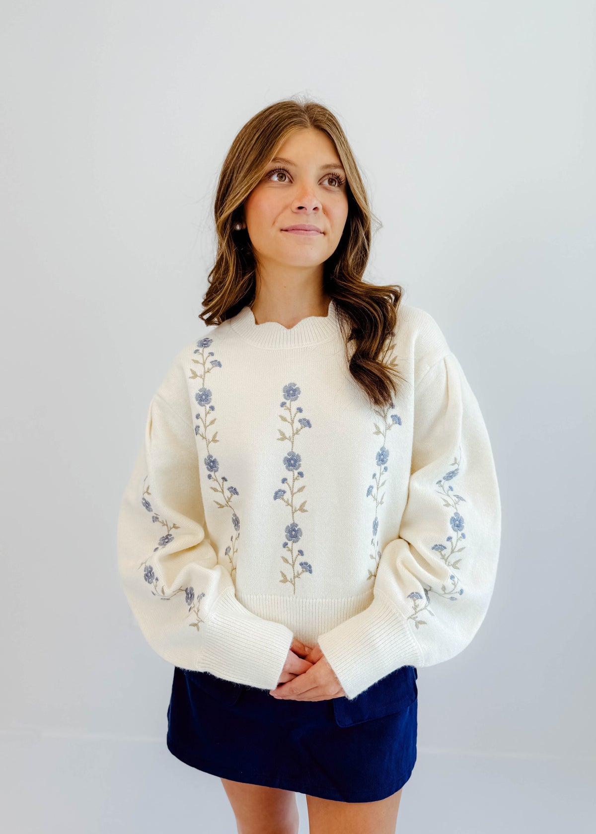 Lily Floral Embroidered Sweater
