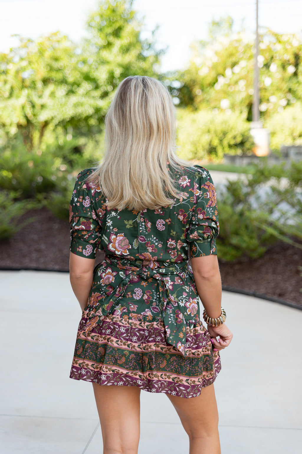 Dana Floral Wrap Mini Dress