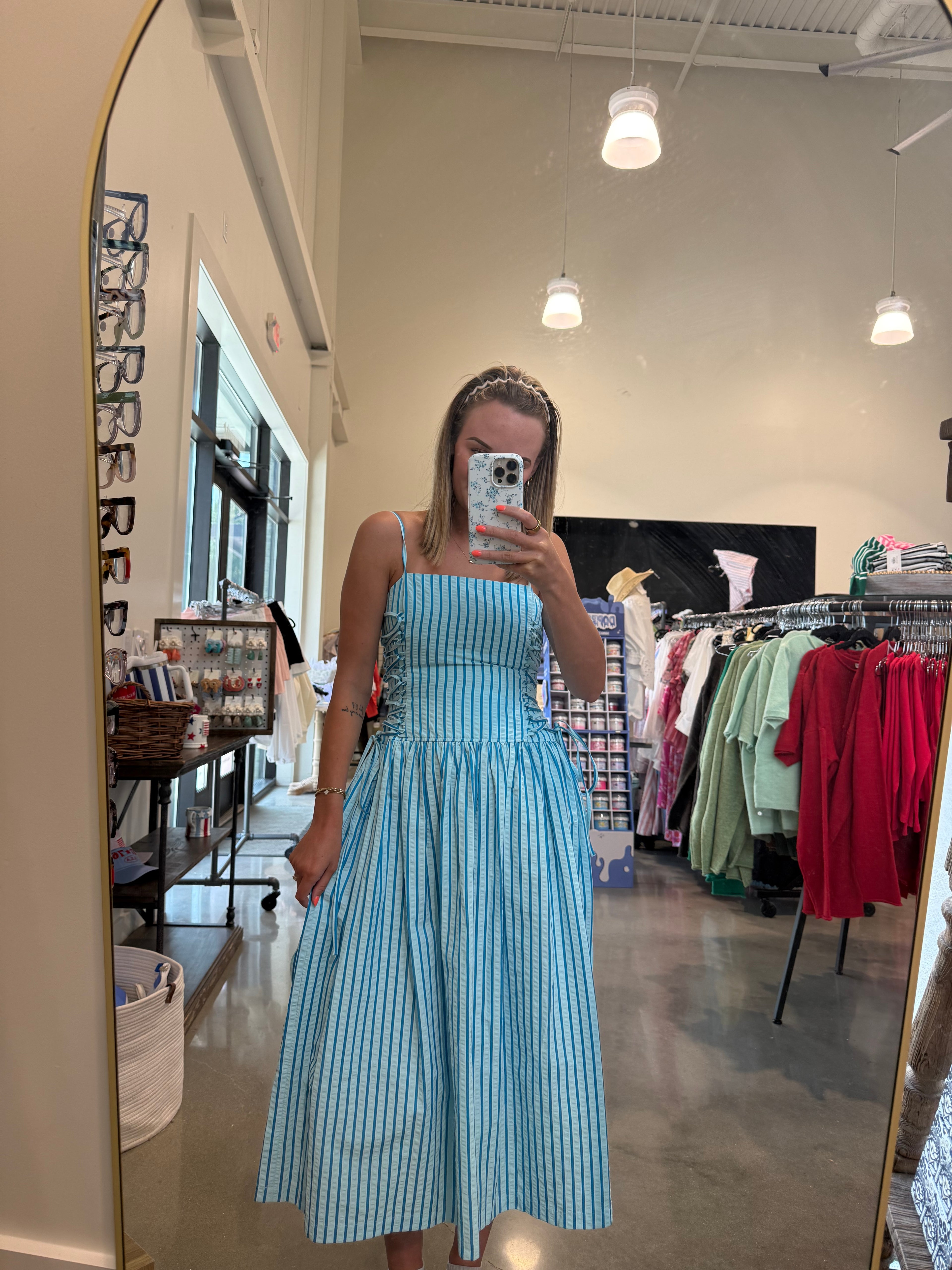 Collins Striped Midi Dress