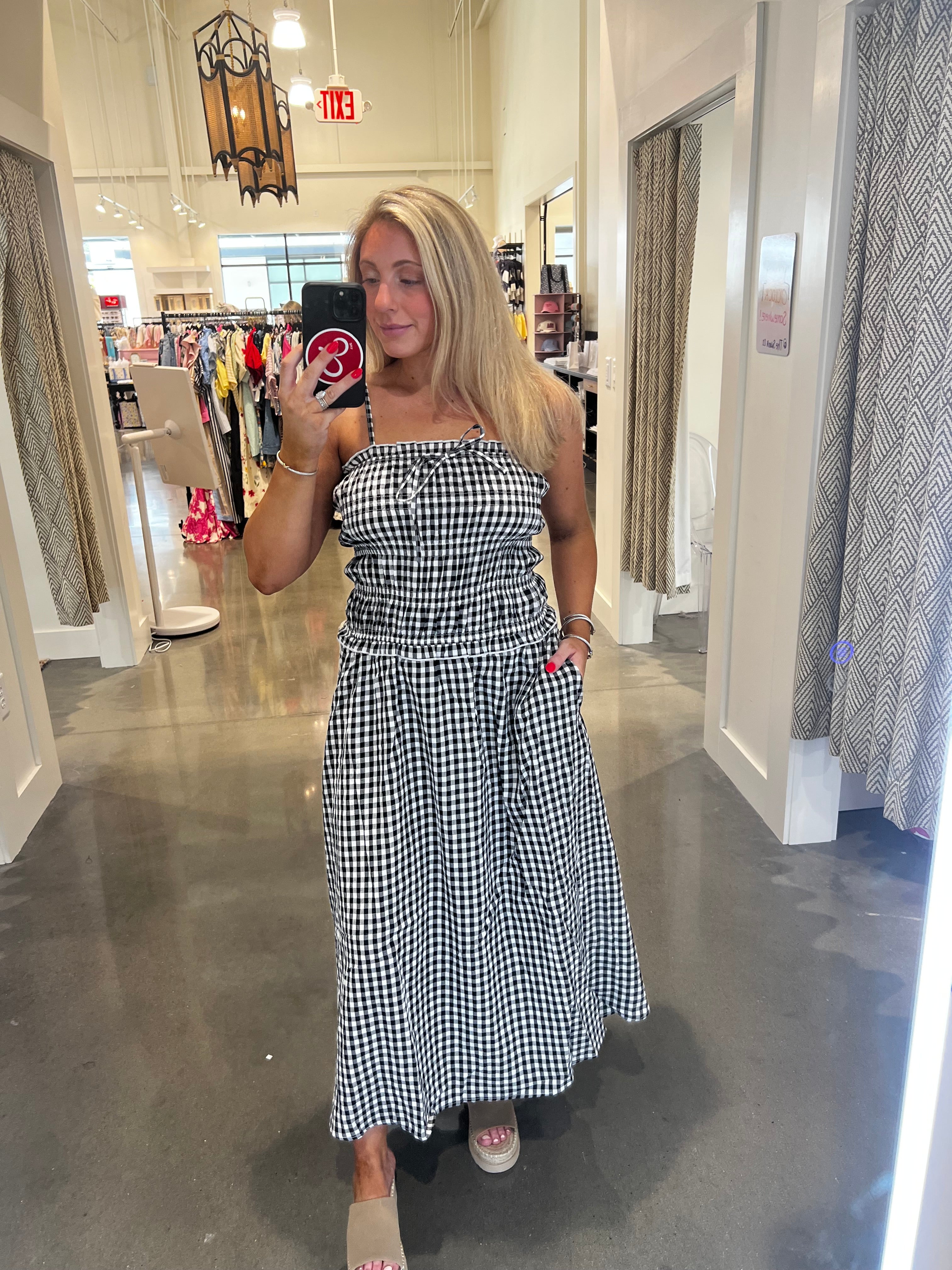 Ella Gingham Maxi Dress