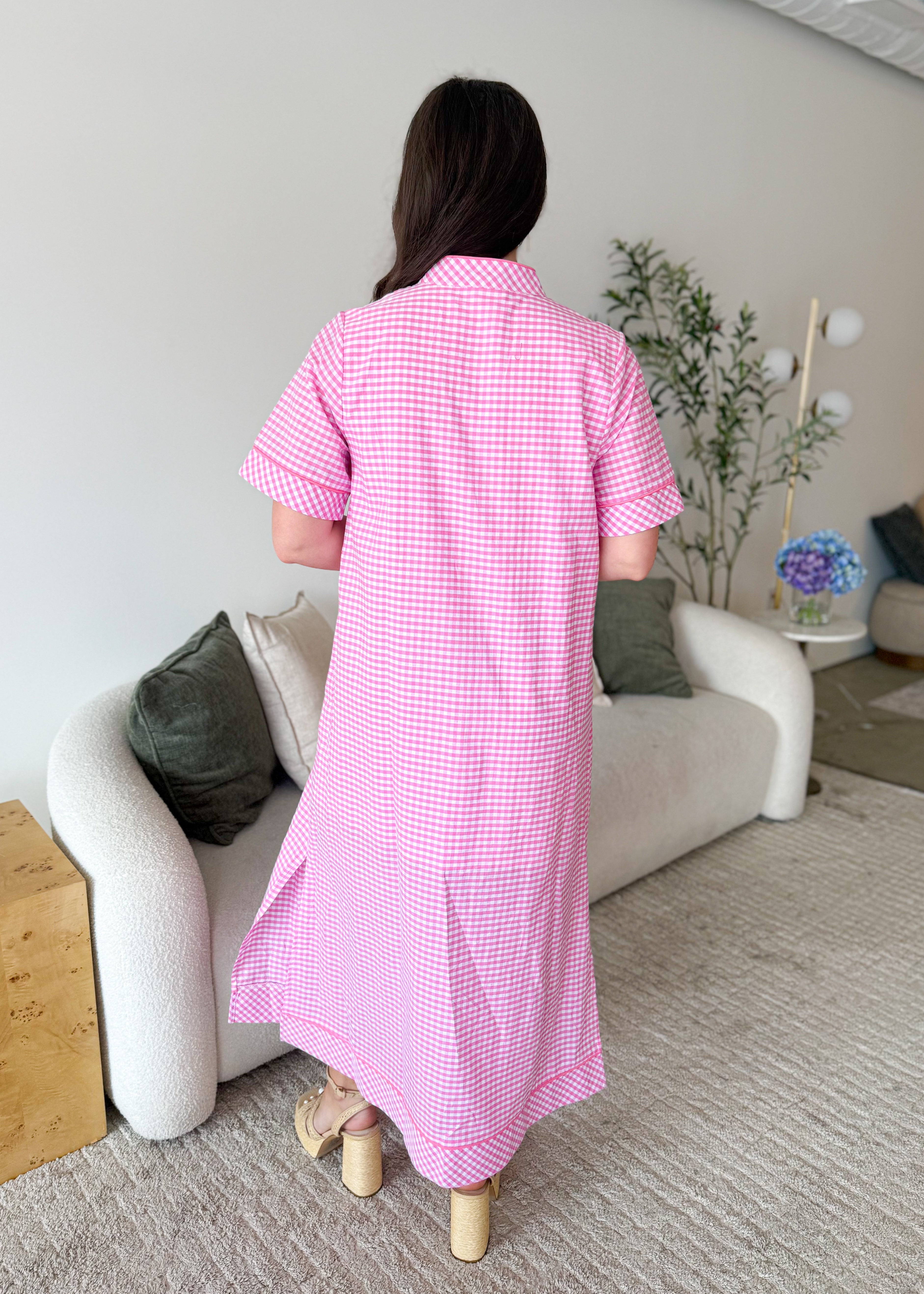 Brielle Gingham Midi Dress