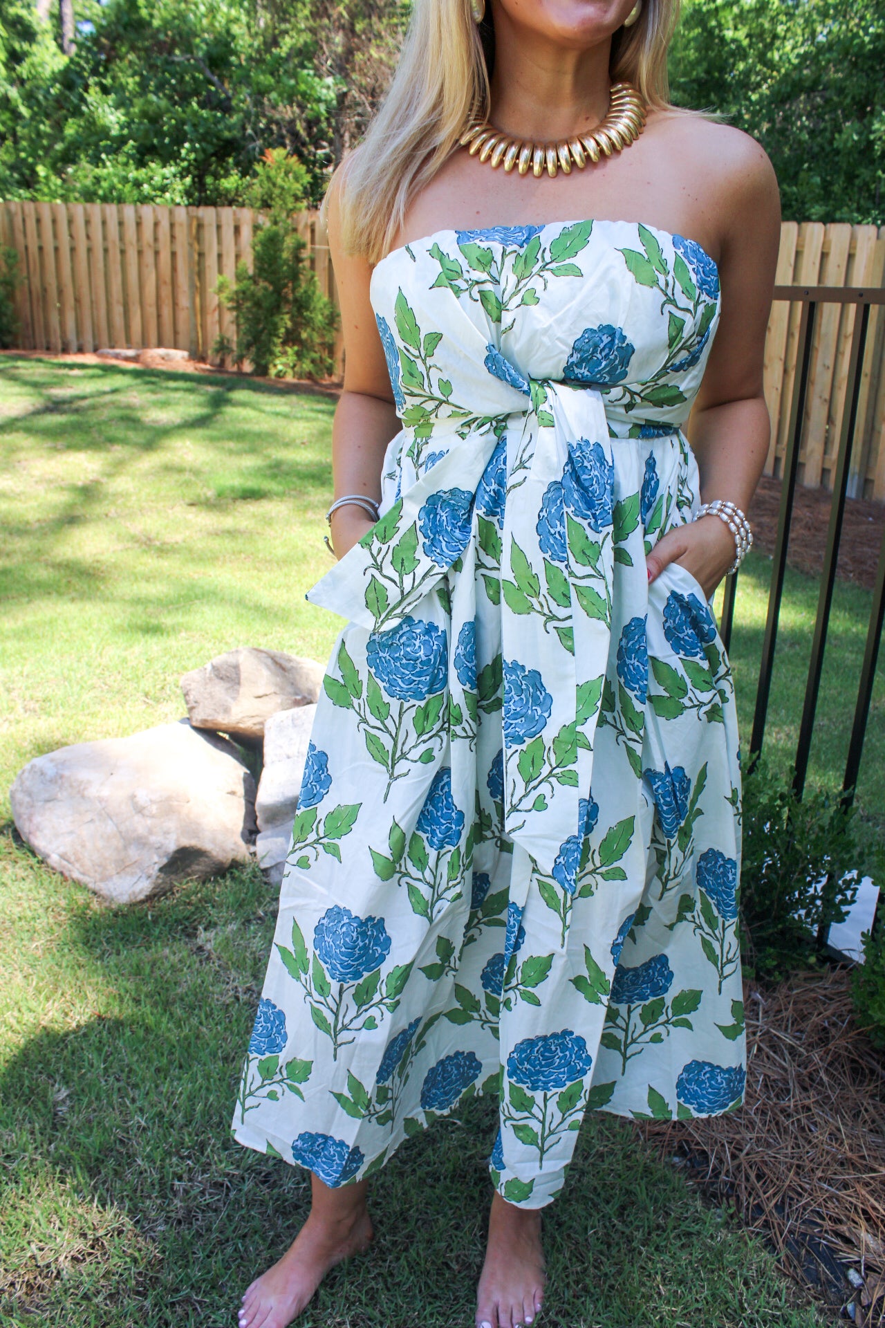 Hazel Floral Tie Front Maxi Dress The Swank Company Hazel Floral Tie Front Maxi Dress The Swank Company
