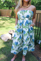Hazel Floral Tie Front Maxi Dress