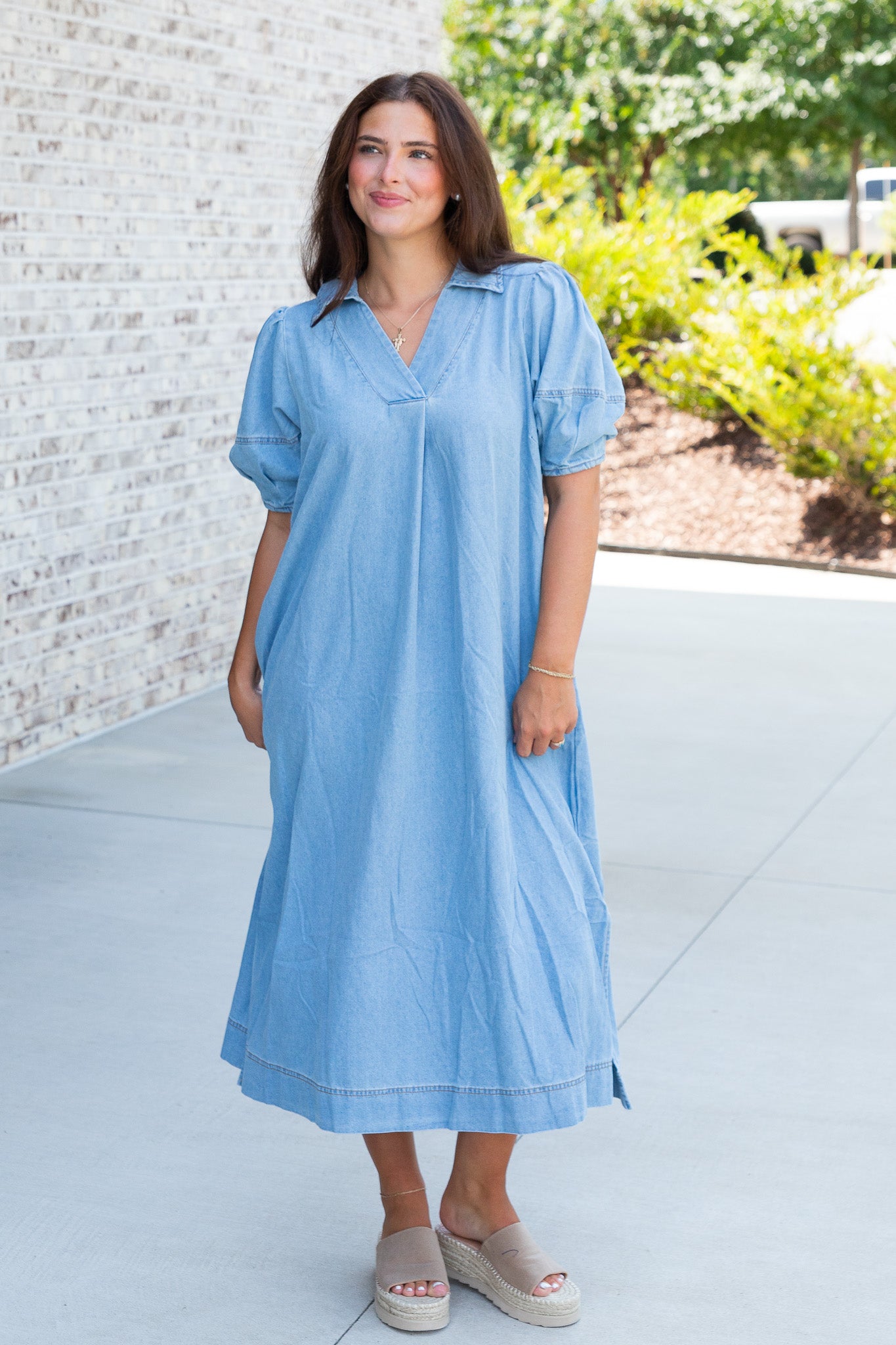 Luna Puff Sleeve Maxi Dress