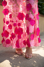 Lorelei Floral Appliqué Midi Dress